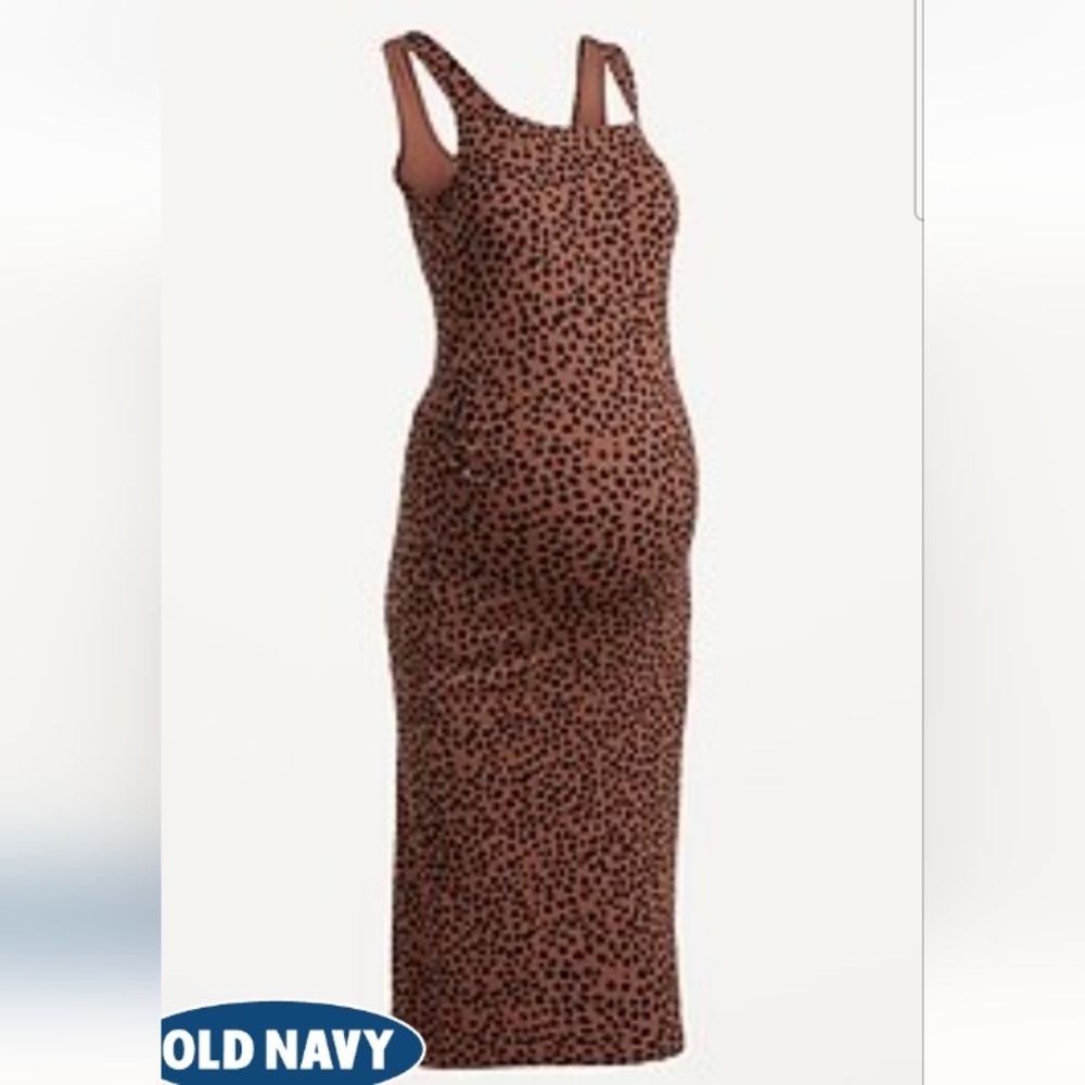 Maternity Leopard Midi Dress M